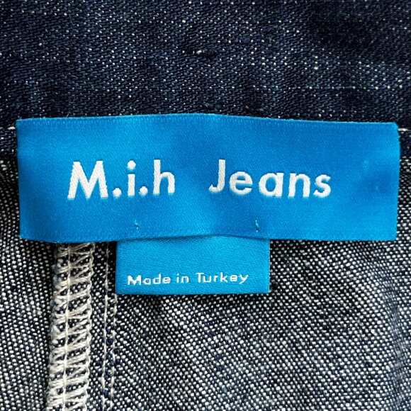 MIH JEANS CALLCOTT A LINE DENIM MIDI SKIRT WOMEN’S sz S Blue Front Buttons - Picture 5 of 9